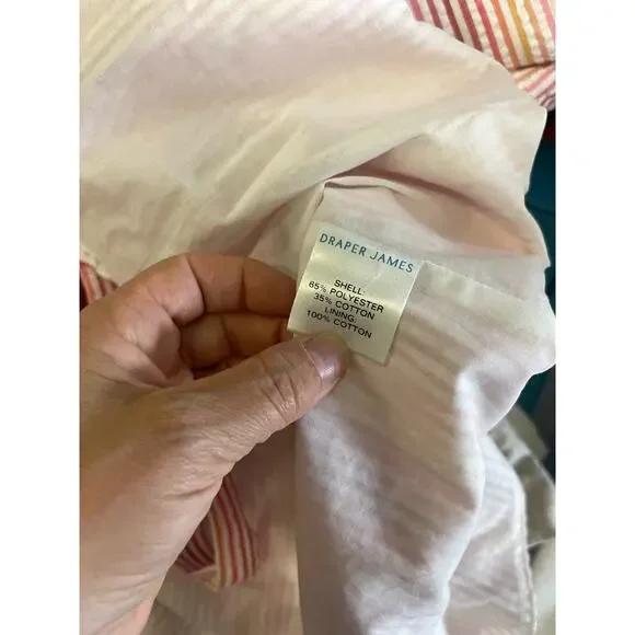 New Draper James Wrap Dress Womens 2 Reba Stripe Seersucker Multicolor MSRP$135 - Picture 4 of 6